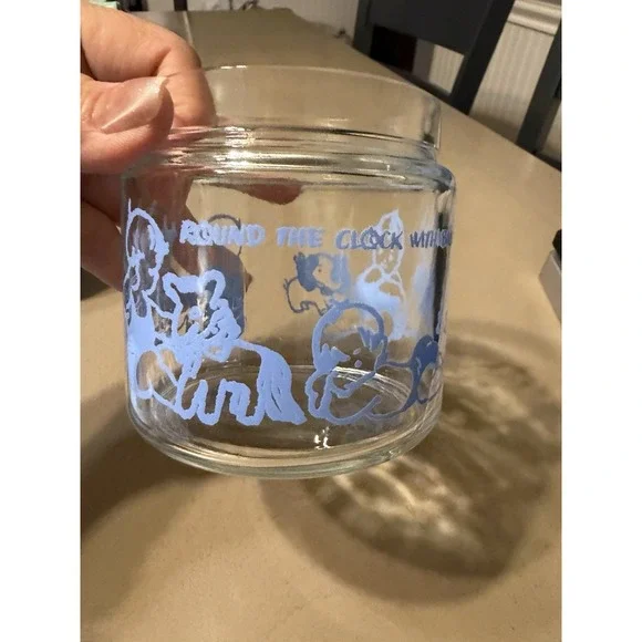 Baby Nursery Vanity Changing Table Glass Jar Set Tray Lids Pink 1950s Vintage - Picture 10 of 14